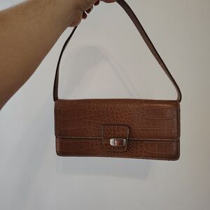 cute brown snakeskin handbag